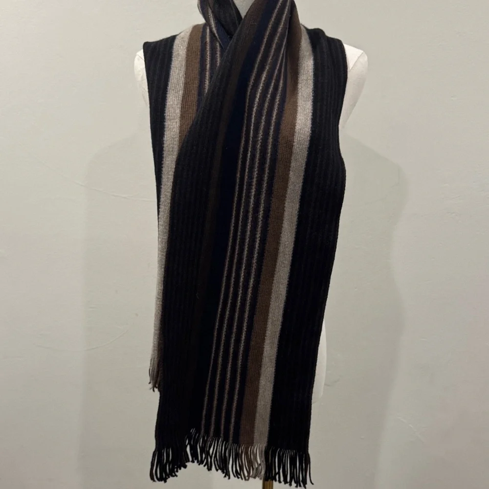 NWOT Paul Smith London Striped Lambswool Scarf (62 x 10 inches)